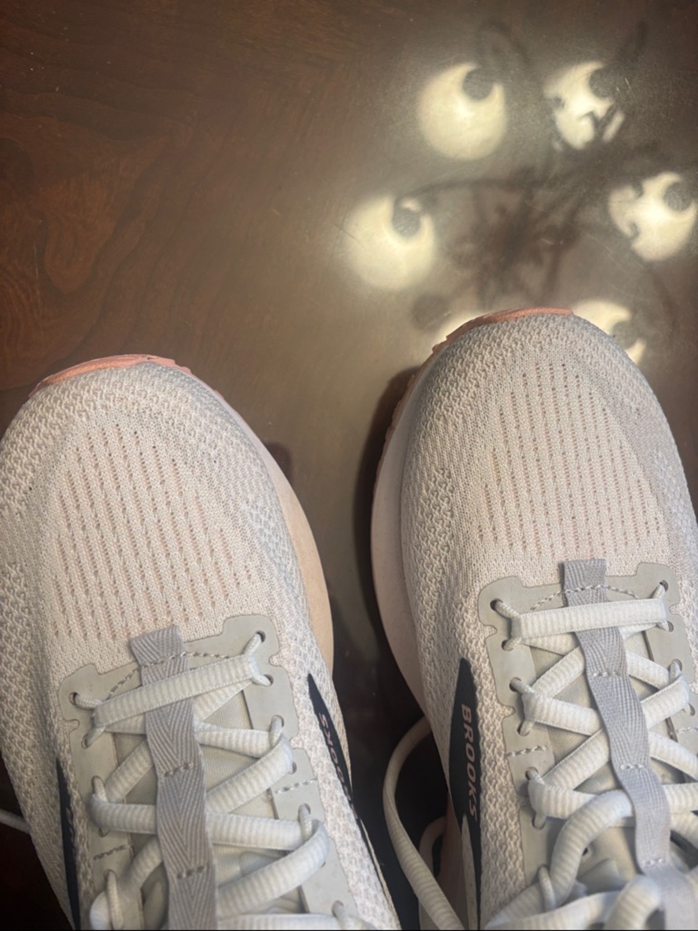 Brooks Women's Pale Gray Mesh Athletic Sneakers - Picture 5 of 5